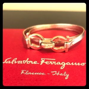 Ferragamo Gancini Leather Wrap Bracelet